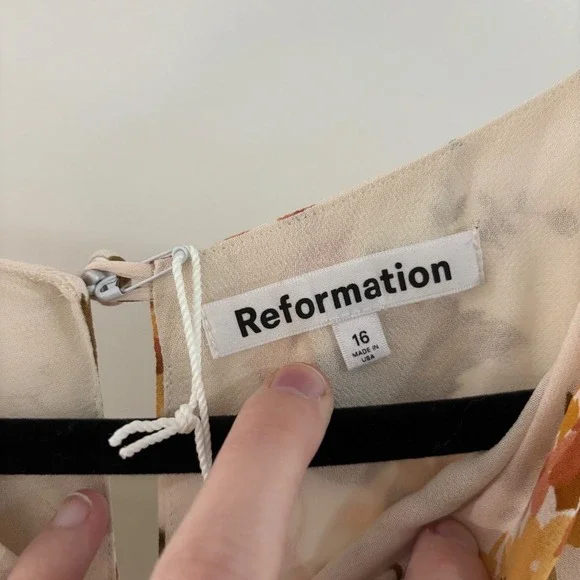 NWT Reformation Senna Bella Floral High Slit Sleeveless Maxi Dress Size 16 New - Picture 8 of 11